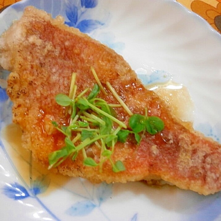 ぽん酢で！赤魚の唐揚げ